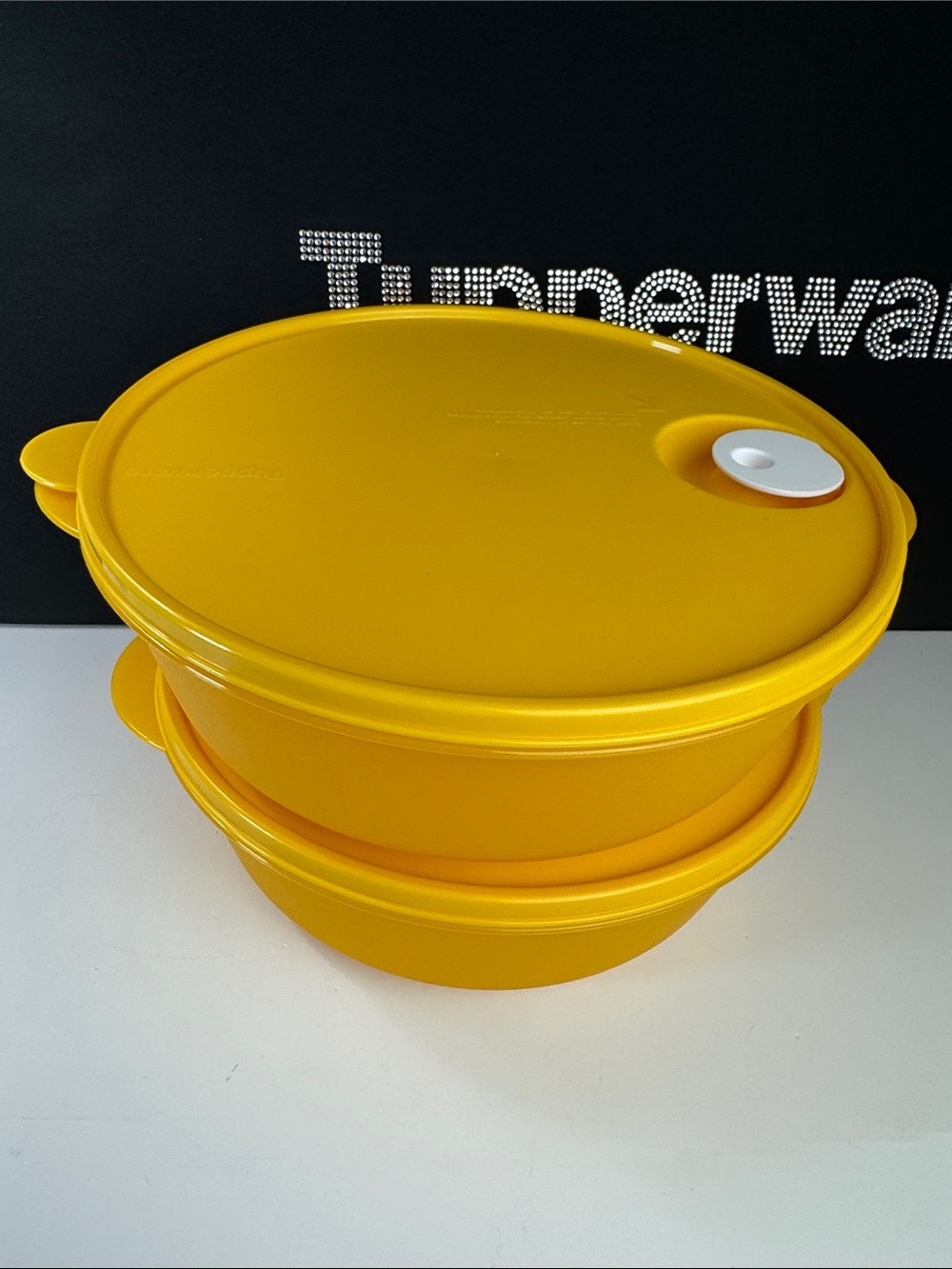 Tupperware Crystalwave microwavable reheatable new 11.5 cup each set of 2 mango